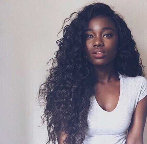 Pretty Girls negro con el pelo largo-20 