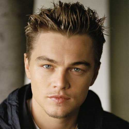 joven Leonardo DiCaprio - claveteado corte de pelo