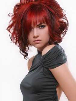 red peinado rizado medio