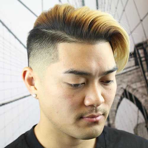 Corte de cabello para hombres asiática con caras redondas